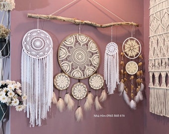 dream catchers wall hanging, dream catcher wall hangings, large dream catcher, above bed art, large wall art, girl nursery mobile