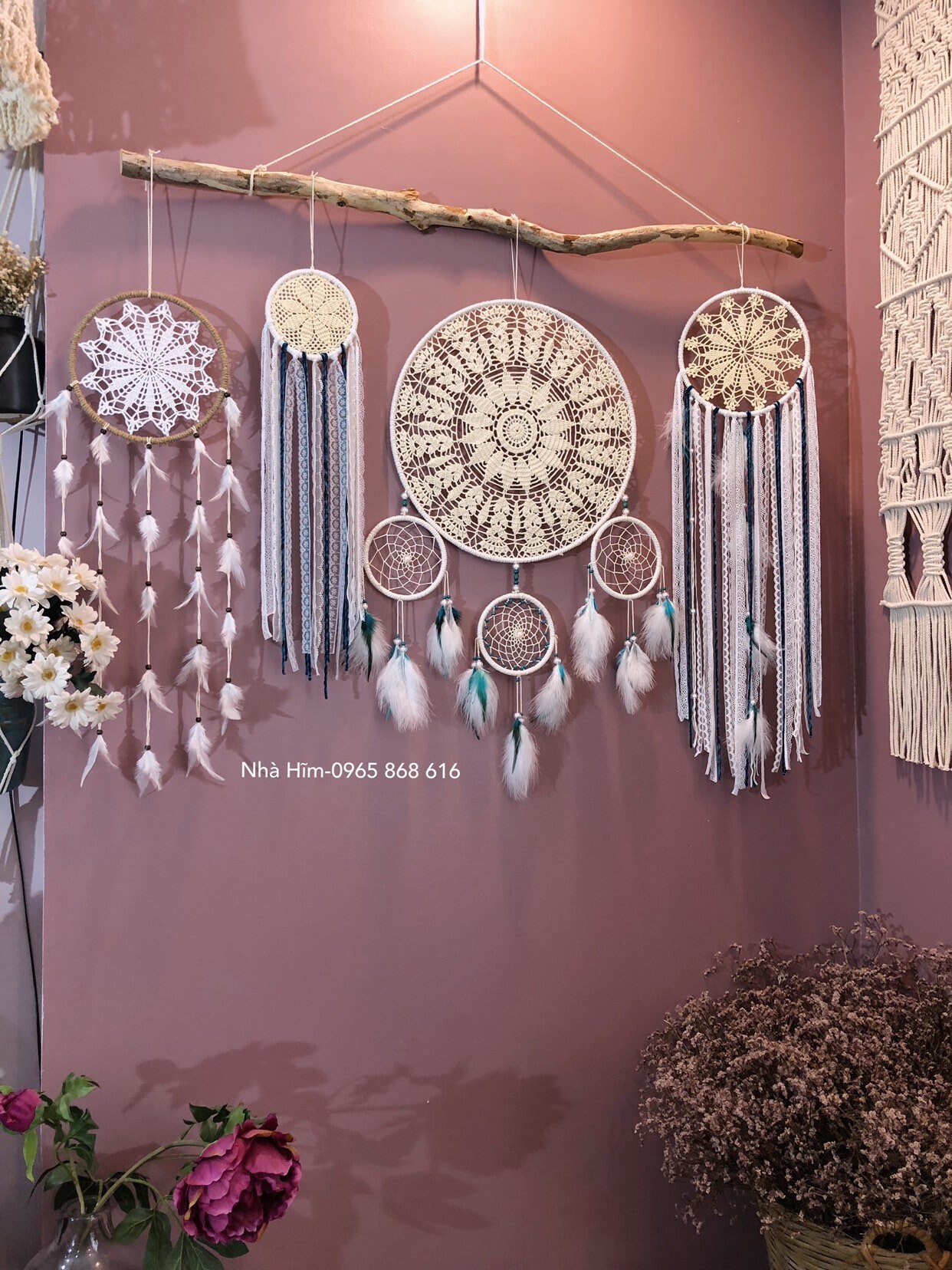 Large Boho Dream Catcher DIY Craft Kit Ornament Party Wedding Wall Hanging Decor 