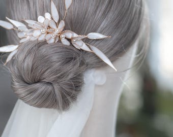 Pearl Bridal Hair Comb – Elegant Handmade Wedding Hair Accessory for Classic & Romantic Bride