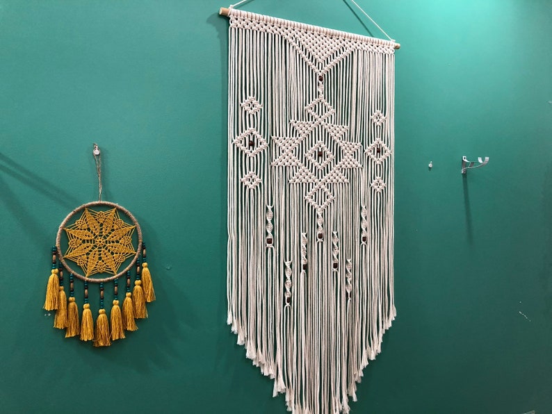 Macrame wall hanging / Large Macrame Wall Hanging / Long Etsy
