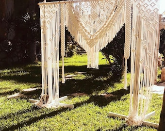 Macrame wedding backdrop, macrame wedding arch, macrame wall hanging