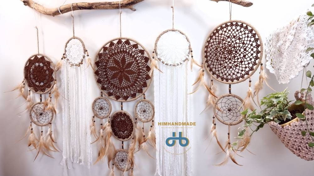 Boho Dream Catcher Wall Hanging Set, Large Dream Catchers Wall Hanging ...