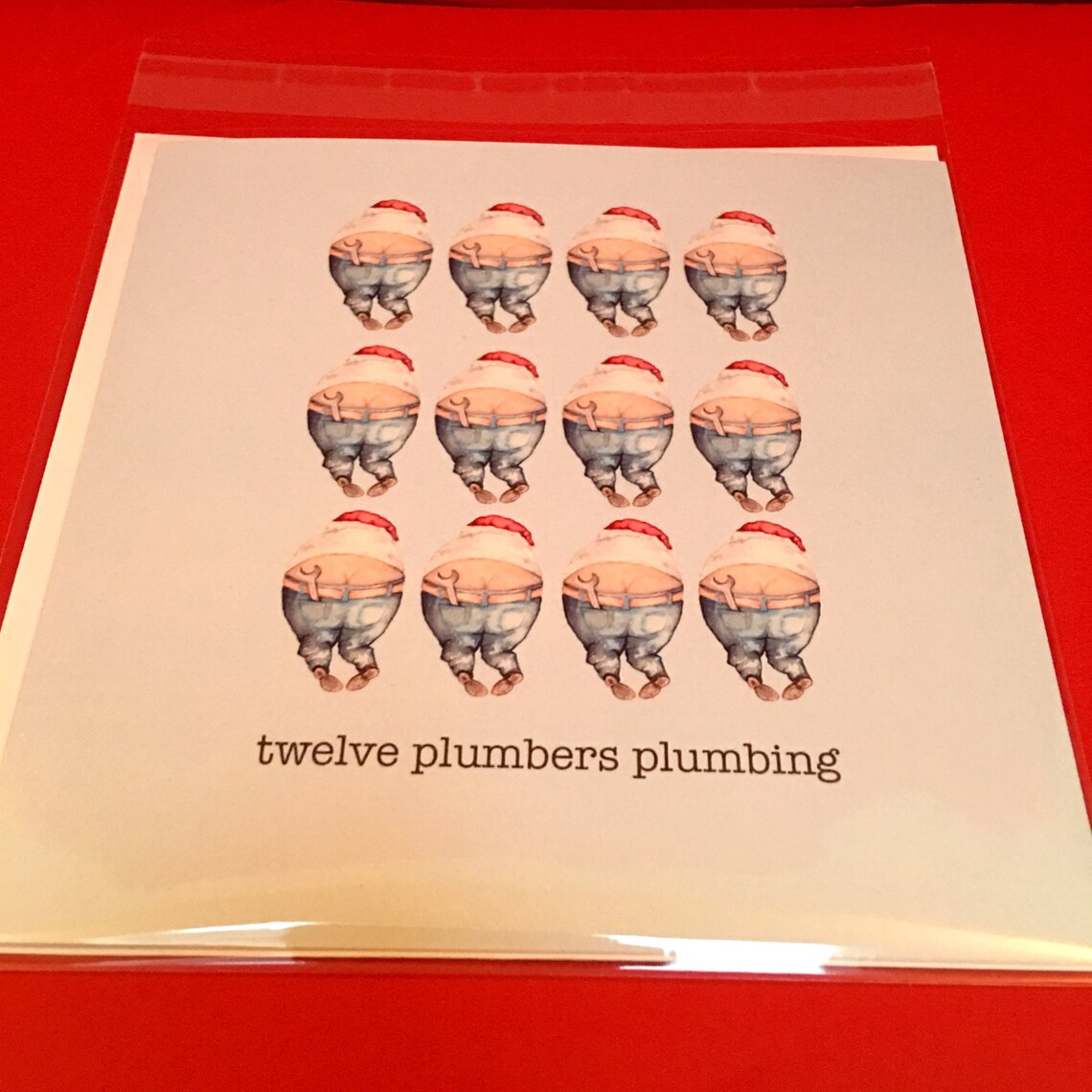 12 Plumbers Plumbing Christmas Card Etsy