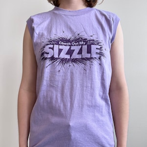 Koszulka promocyjna Warner Elektra Atlantic Vintage The Smiths Depeche Mode Cassette Sprawdź moje fioletowe trampki Sizzle Tag Purple 80s band t