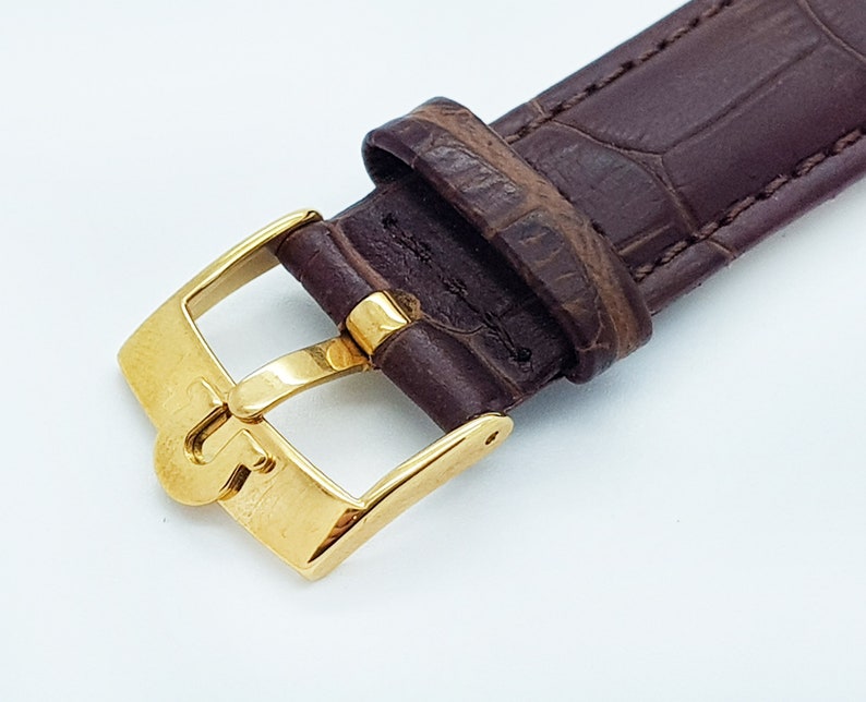 18mm Omega Watch Genuine Leather Replacement Strap with Buckle Etsy