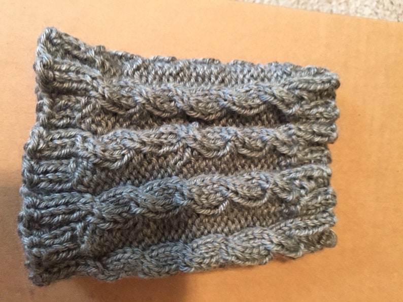 Knit boot cuff