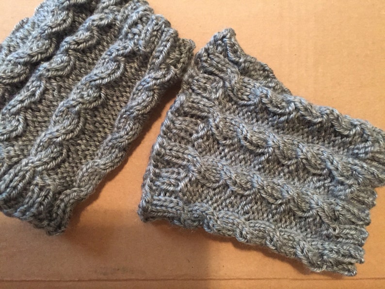 Knit boot cuff