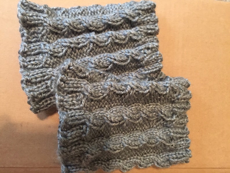 Knit boot cuff