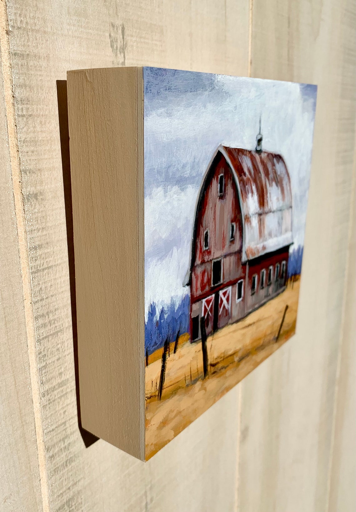 Rustic Barn Art, Barn Landscape, Barn Painting, Rustic Barn Wall Art