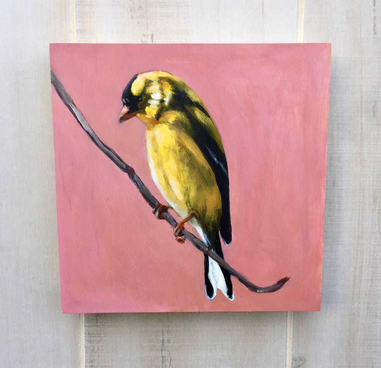Goldfinch Wall Art Yellow Bird Wall Art Yellow Bird Etsy UK