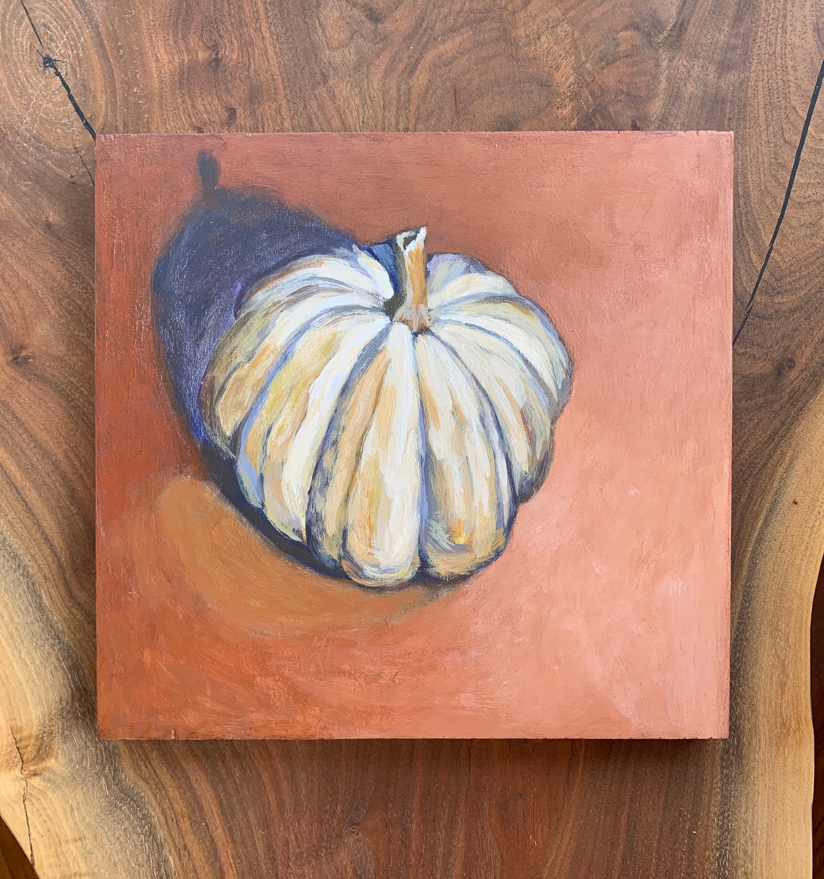 white pumpkin painting white pumpkin painting