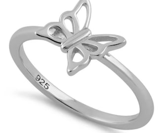 Sterling Silver Butterfly Ring