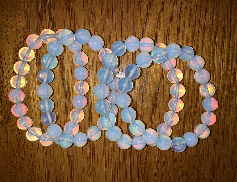 Opalite bracelets \u2022 10mm\u2022 balance \u2022 self-confidence \u2022 change