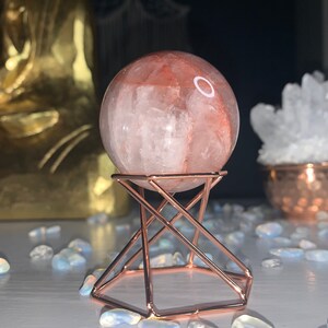 Fire Quartz Sphere • Hematoid Quartz • Grounding • Balancing • Comes with mini glass stand