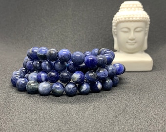 Sodalite bracelet • 7” • 8mm• chakra•healing