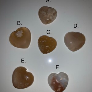 Flower Agate /Cherry Blossom/Sakura Agate Stone Hearts