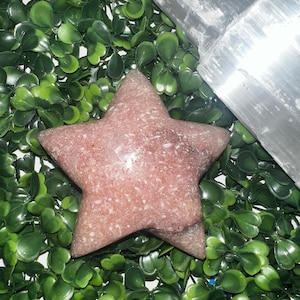 Pink Amethyst Star Carving • Heart Chakra • Love • Peace • Serenity