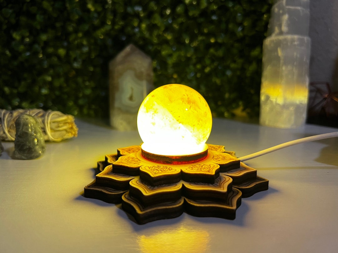 Wood LED Lighted Display Base 3.94 Inch Wooden Lamp Holders Wood