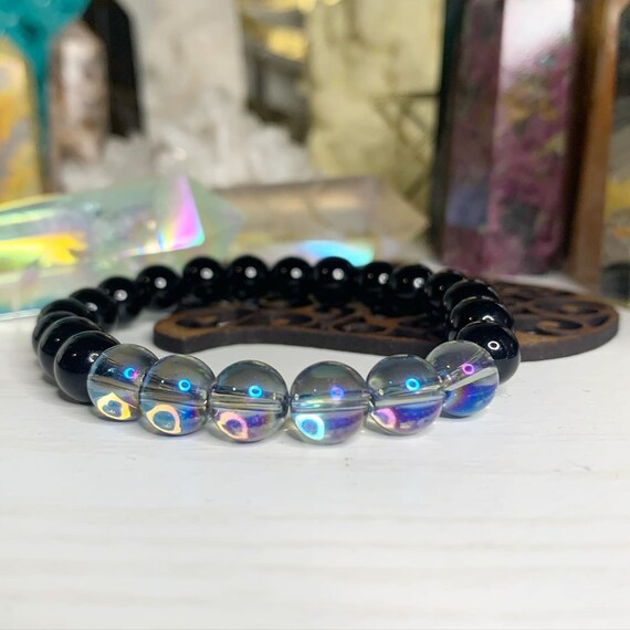 This item is unavailable - Etsy in 2024 | Aura quartz, Blue stone bracelet,  Black tourmaline bracelet