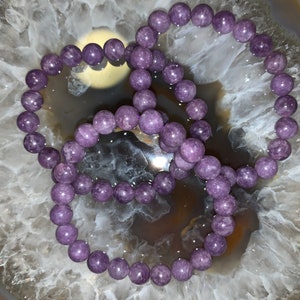Lepidolite Bracelet • 8mm