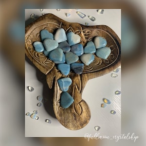 Blue Trolleite Hearts • 1” - 1.25”