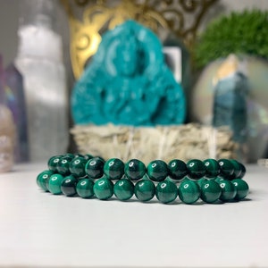 Schönes Malachit Armband • 6 mm • 7 ”