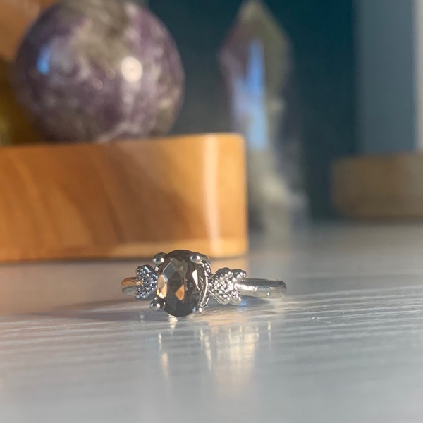 Smoky quartz Ring  • Negativity • Grounding • Protection • Root Chakra