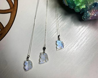 Sterling Silver Moonstone Butterfly Pendant & 18” Chain • New Beginning • Awareness • Growth