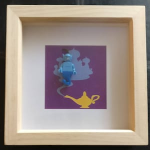 Lego inspired Aladdin Genie minifigure art