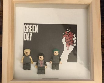 Lego inspired Green Day minifigure framed art