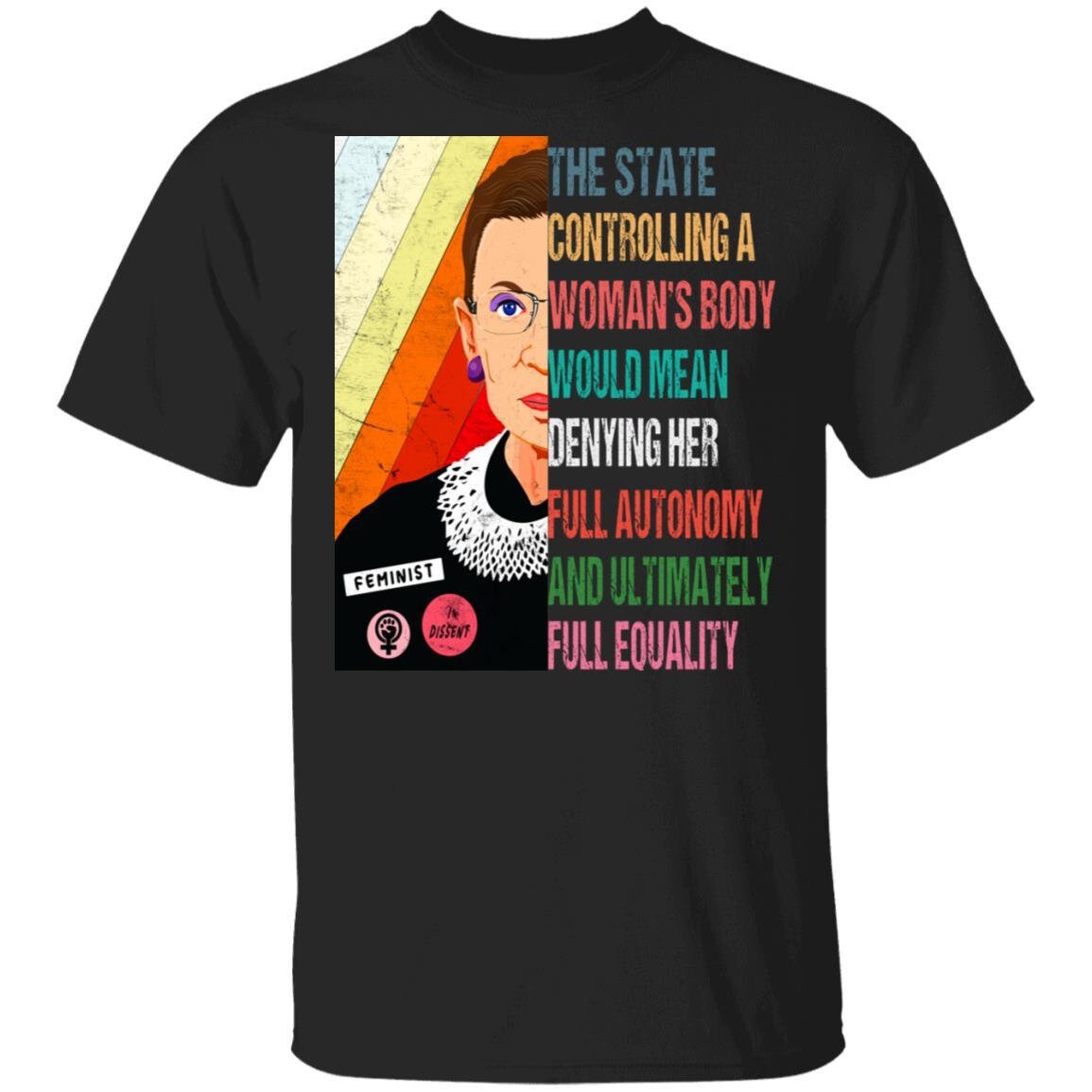 Image of Ruth Bader Ginsburg T-Shirt | Notorious Rbg Gift Shirt Pro Choice Feminist's Tee