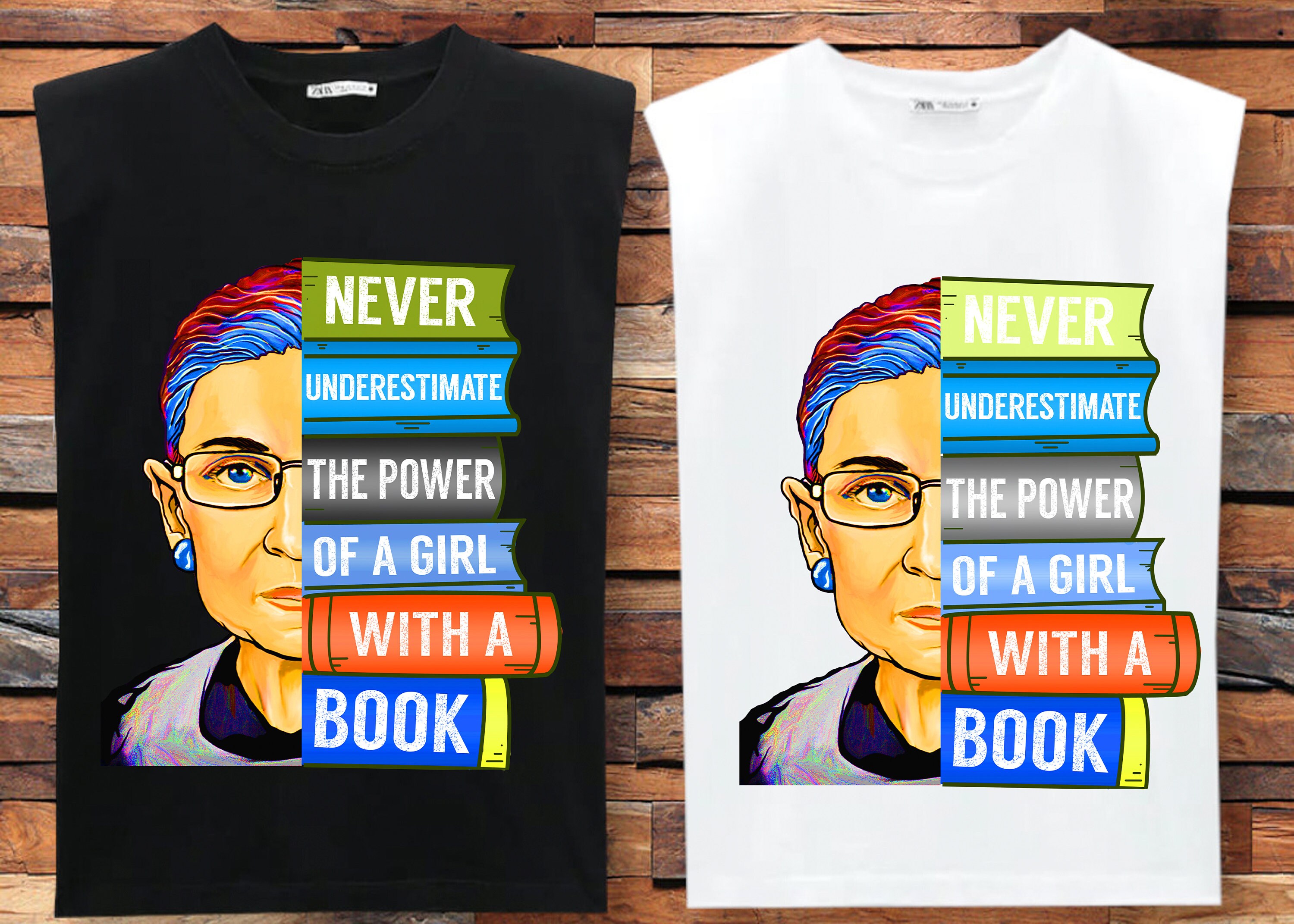 Image of Rbg Shirt, Notorious Shirt, I Dissent, Ruth Bader Never Underestimate Power Of Girl, Feminist Girl Gift