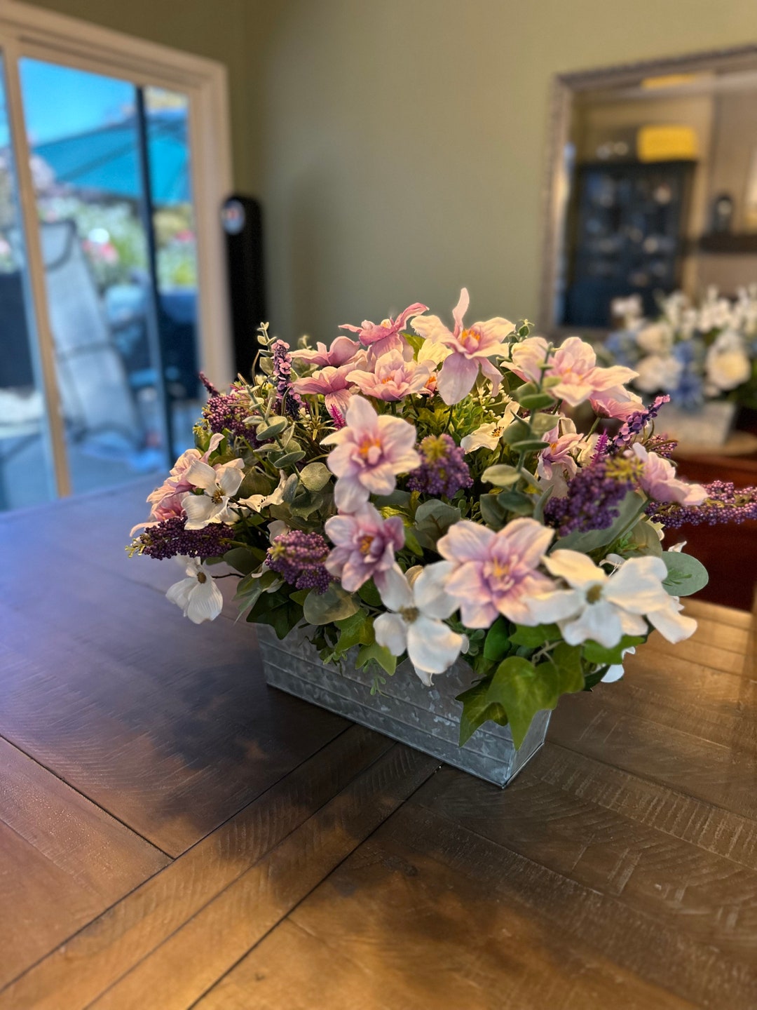 Silk Flower Arrangement Etsy