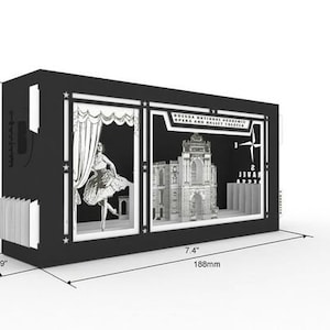 Odessa Ucrania Ópera y ballet teatro modelo de papel arquitectura de teatro de fama mundial pop-up objeto de arte en miniatura Viajes postales 3D