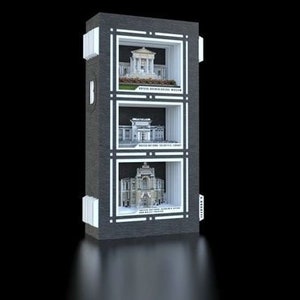 Tríptico. Odessa, Ucrânia. Cartões postais 3D de viagem.  PRESENTE DE ESCRITÓRIO. Cartão em miniatura de papel modelo em escala pop-up.