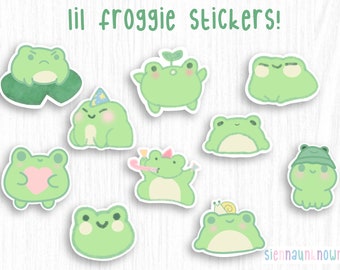 Cute Frog Sticker Etsy