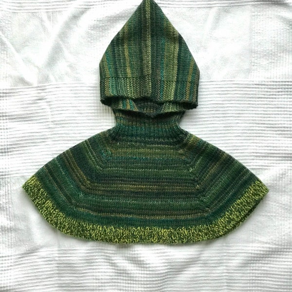 Kapuze-Poncho aus Lana Grossa Merino Wolle