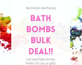 Imperfects - Bath Bombs! Box of 7!  Great gift for the bath lover! Vegan Gifts! Cosmetic Imperfections - Spa Day Gift