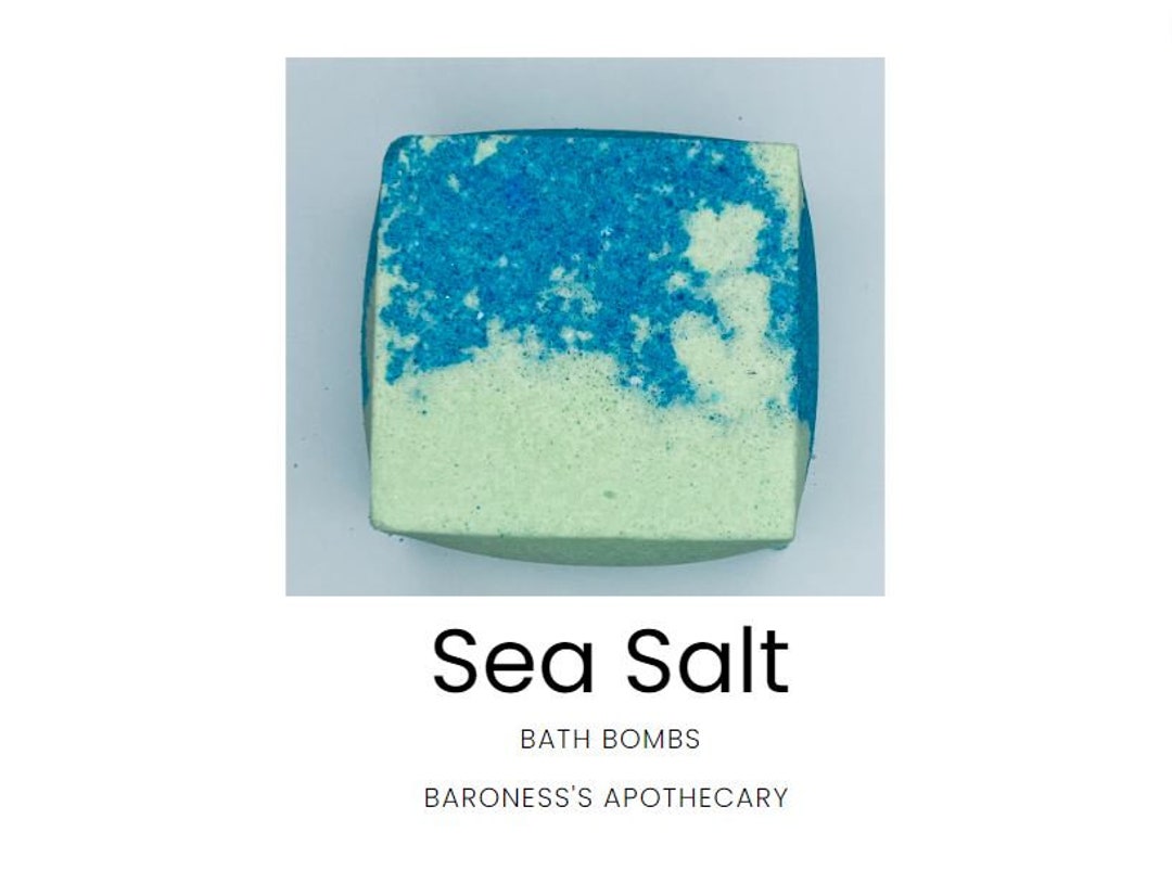 Sea Salt Bath Bomb Relaxing Made in NYC Handmade Vegan Etsy