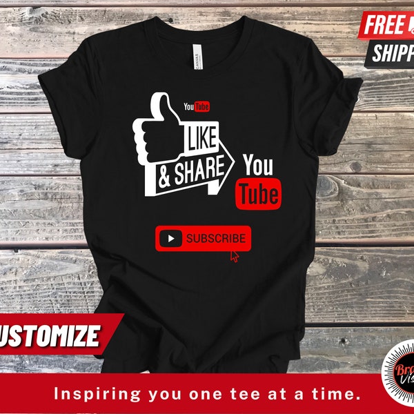 Youtube T Shirt Etsy