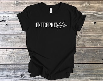Entrepreneur Her T-shirt: damesinspiratie, zwart katoen