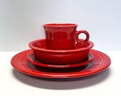 Post 86 Scarlet Red Fiestaware Place Setting