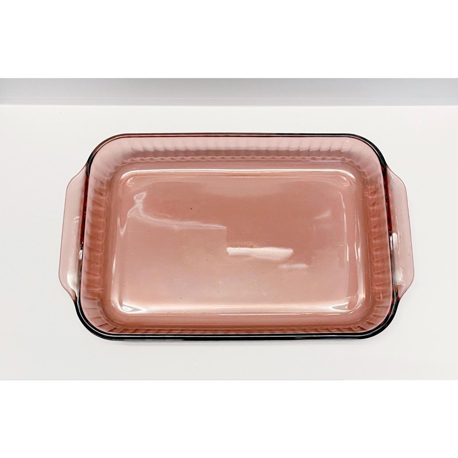 Pyrex Cranberry Ribbed Lasagna Pan 233 R Etsy