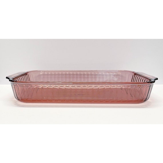 Pyrex Cranberry Ribbed Lasagna Pan 233 R Etsy