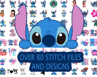 Stitch SVG and PNG files for cricut and other crafts