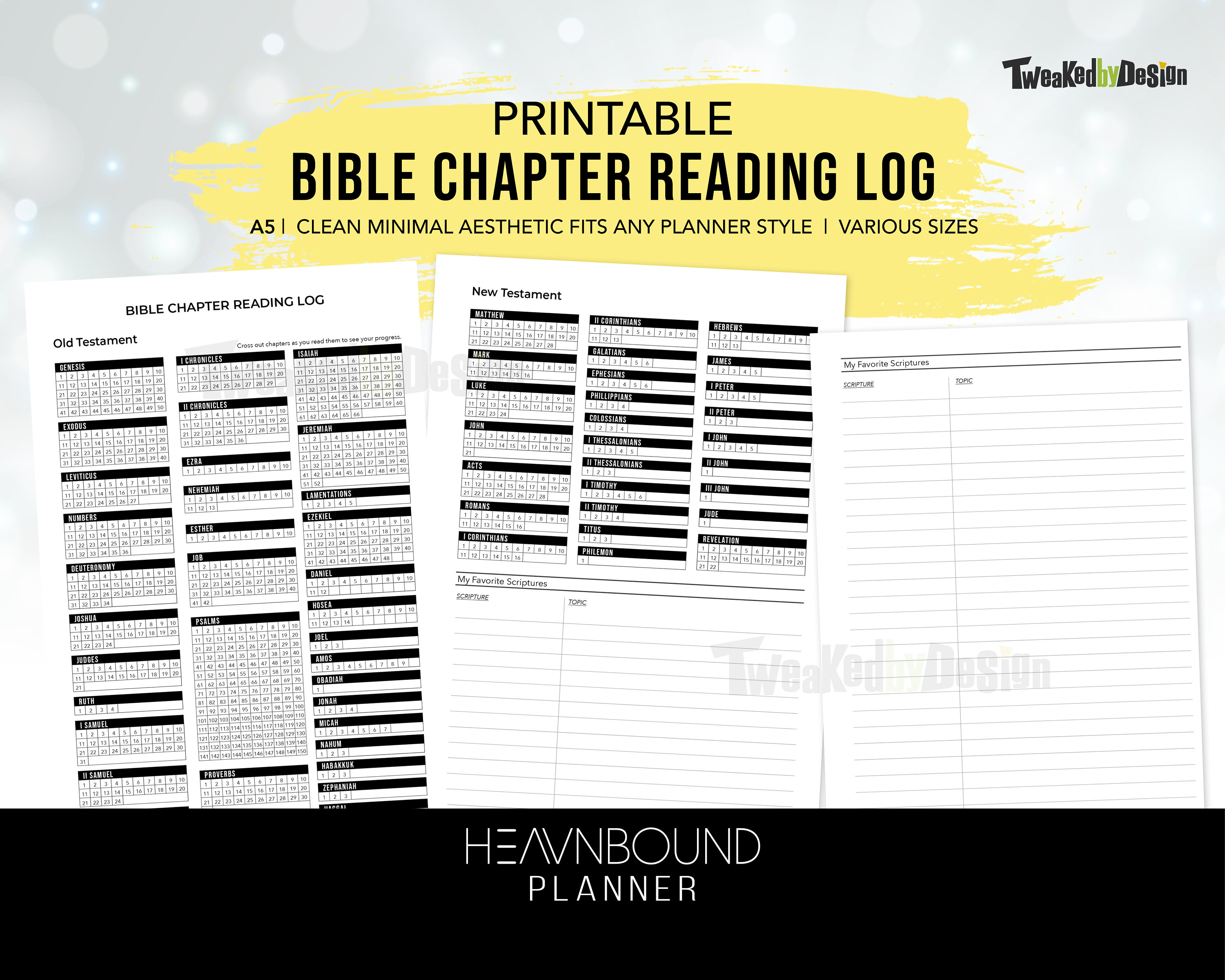 Bible Chapter Reading Log | Printable | A5 - Etsy