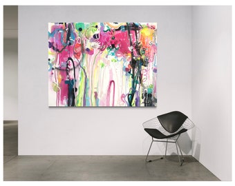 More than a feeling - Extra large modern abstract art, original paintings for wall decor, colourful abstract art, XXL art by Maria Esmar Art