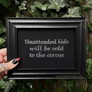 STITCH - Circus, Home Decor, Goth, Gothic Decor, Witch Decor, Witch, Funny, Snarky