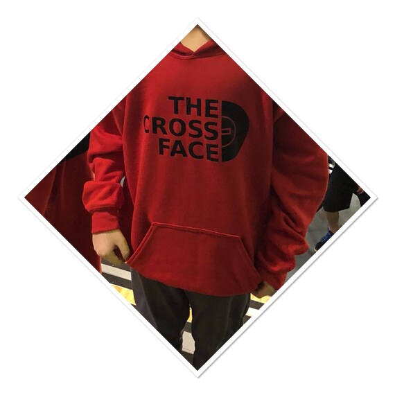 cross face hoodie