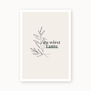 Postkarte | Du wirst Tante